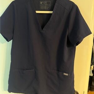 Figs Technical Collection Dark Blue Scrub Top